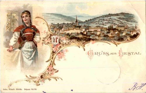 Gruss aus Liestal - Litho