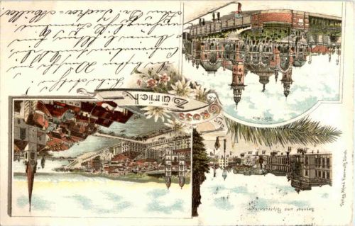 Gruss aus Zürich - Litho