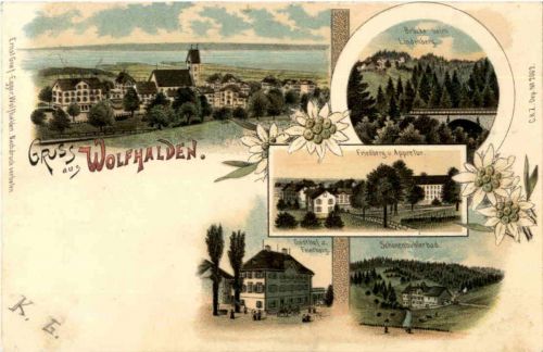 Gruss aus Wolfhalden - Litho