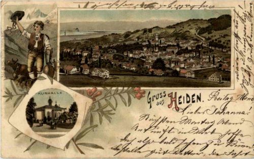 Gruss aus Heiden - Litho