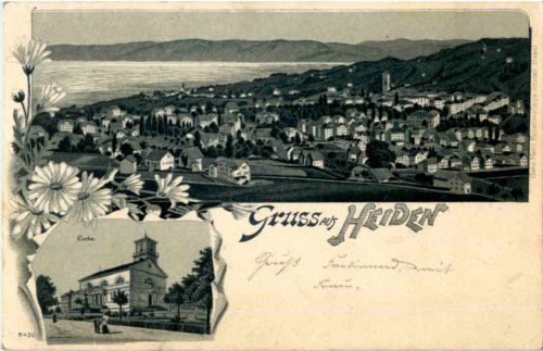 Gruss aus Heiden - Litho