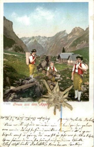Gruss aus dem Appenzell mit Edleweiss