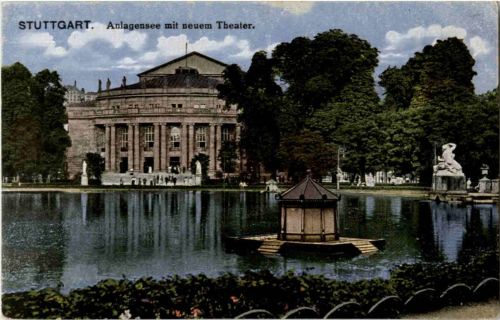 Stuttgart - Anlagensee mit neuem Theater