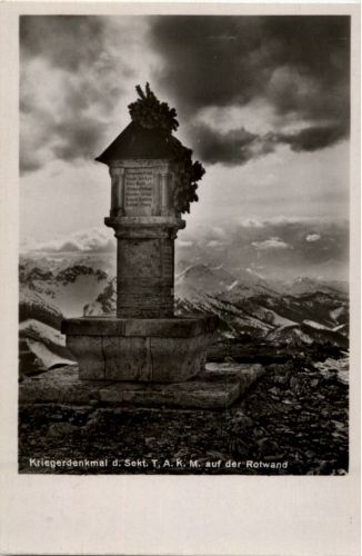 Kriegerdenkmal auf der Rotwand