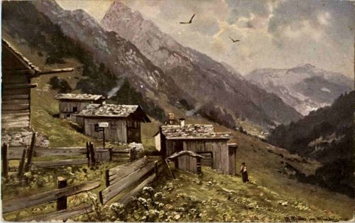 Gerstuben mit Höfats bei Oberstdorf