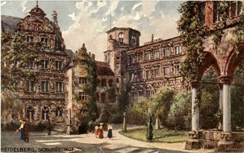 Heidelberg - Künstlerkarte Charles Flower