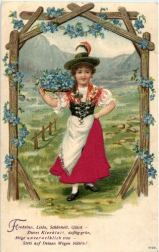 Tracht - Prägekarte