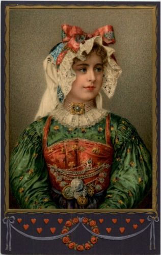 Trachten - Prägekarte