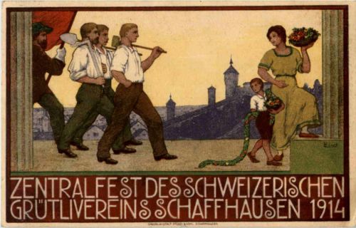 Schaffhausen - Zentralfest des Schweiz. Gürtlivereins 1914