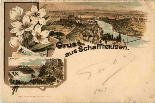 Gruss aus Schaffhausen - Litho