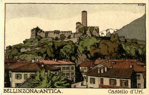 Bellinzona Antica - Künstlerkarte Ernst