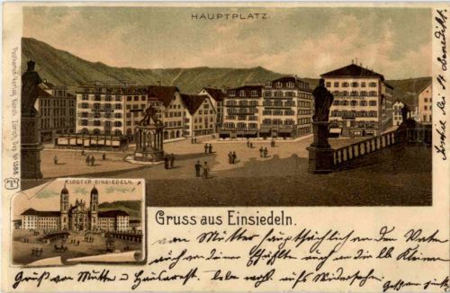 Gruss aus Einsiedeln - Litho