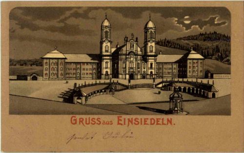 Gruss aus Einsiedeln - Litho