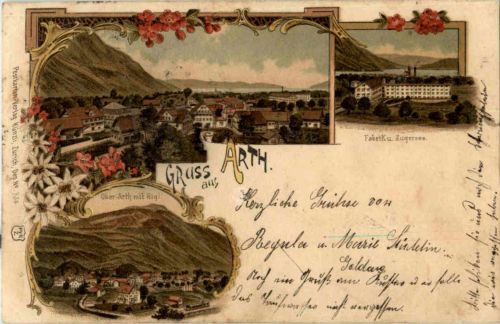 Gruss aus Arth - Litho