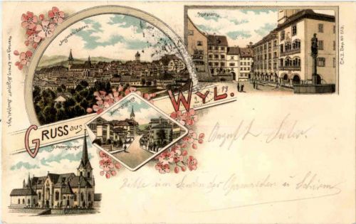 Gruss aus Wil - Litho