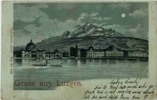Gruss aus Luzern - Litho