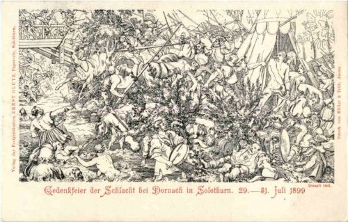 Gedenkfeier der Schlacht bei Dornach in Solothurn 1899