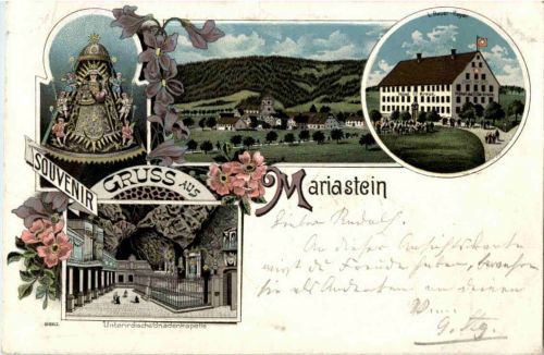 Gruss aus Mariastein - Litho