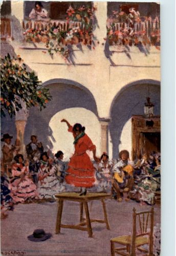 Juerga gitana - Künstlerkarte M. Bertuchi