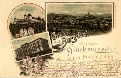 Gruss aus Burgdorf - Litho