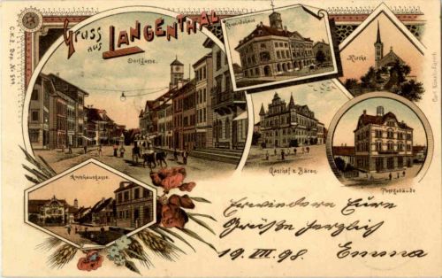 Gruss aus Langenthal - Litho
