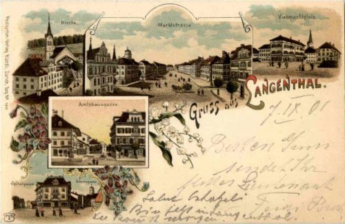 Gruss aus Langenthal - Litho