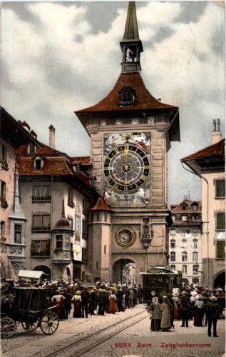 Bern - Zeitglockenturm mit Tram