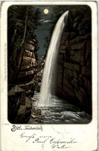 Gruss aus dem Taubenloch bei Biel