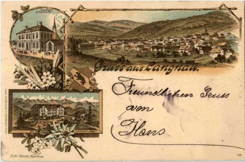 Gruss aus Langnau - Litho