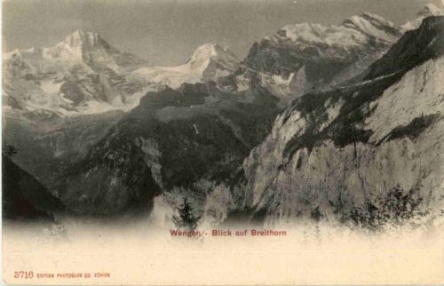 Wengen - blick auf Breithorn