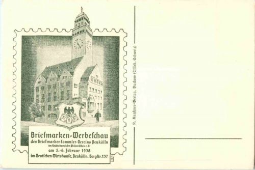 Neukölln - Briefmarken Werbeschau 1938