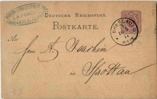 Breslau - Ganzsache 1877