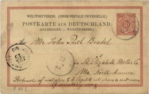 Postkarte aus Deutschland - Ganzsache