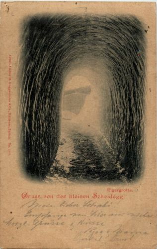 Gruss von der kleinen Scheidegg - Eigergrotte