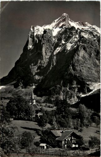 Grindelwald - Kirche mit Wetterhorn