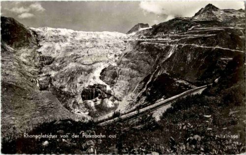 Rhonegletscher von der Furkabahn