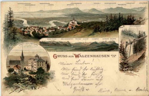 Gruss aus Walzenhausen - Litho