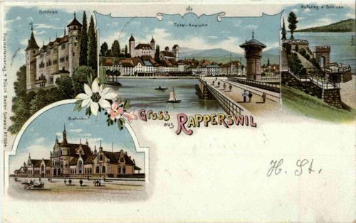 Gruss aus Rapperswil - Litho