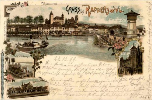 Gruss aus Rapperswil - Litho