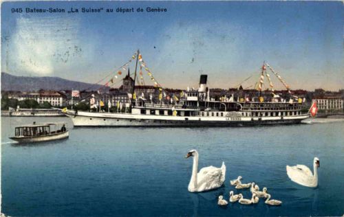 Bateau Salon La Suisse au depart de Geneve