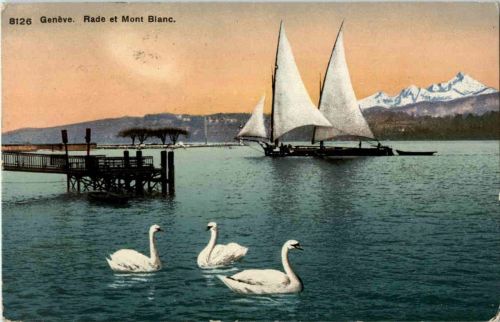 Geneve - Rade et Mont Blanc