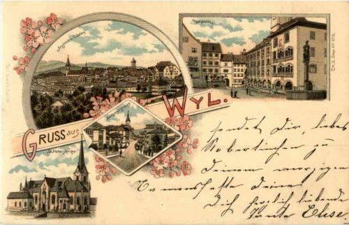 Gruss aus Wil - Litho
