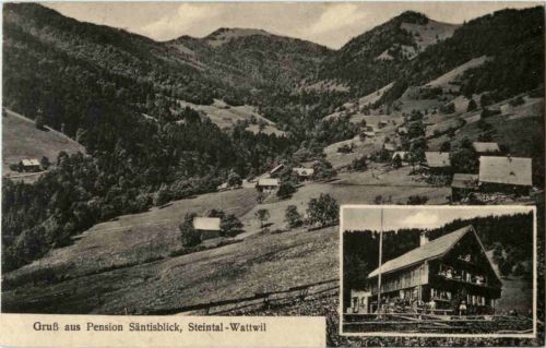 Steintal Wattwil - Gruss aus Pension Säntisblick