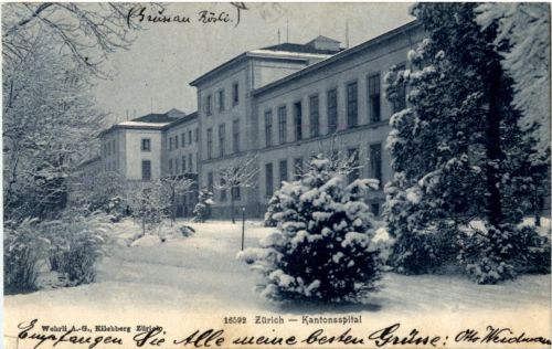 Zürich - Kantonsspital im Winter
