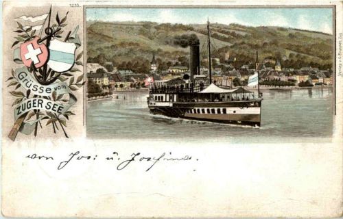 Gruss vom Zugersee - Litho