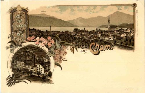 Gruss aus Cham - Litho