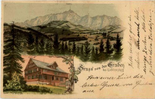 Gruss von der Gruben bei Lichtensteig