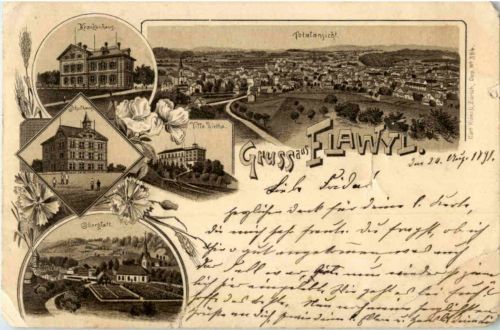 Gruss aus Flawil - Litho