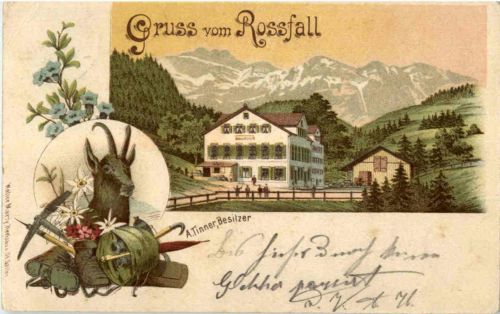 Gruss vom Rossfall - Litho