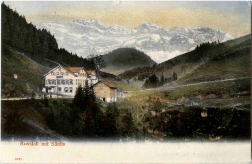 Rossfall mit Säntis